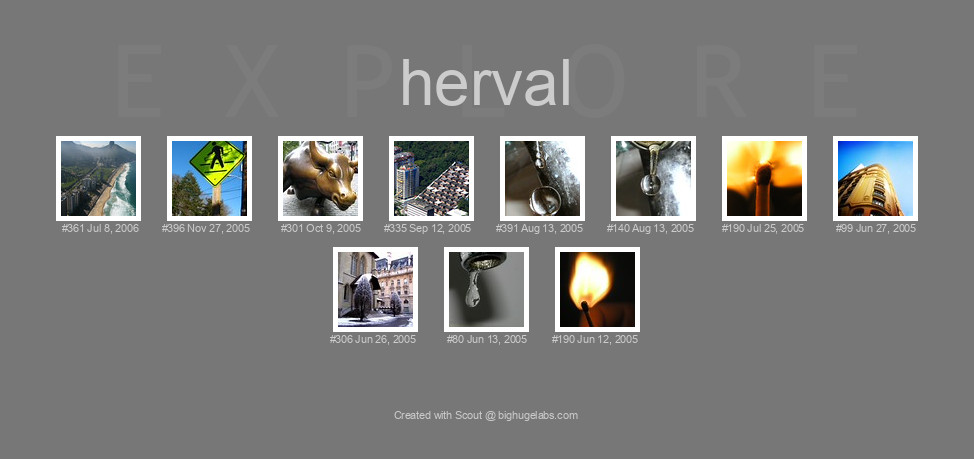 Find your photos in Flickr's Explore pages. Make a unique poster to show the world your achievement.