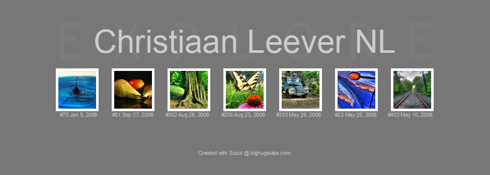 Find your photos in Flickr's Explore pages. Make a unique poster to show the world your achievement.