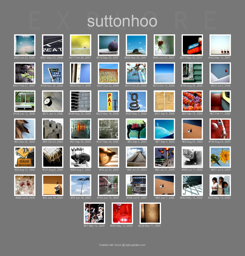 Find your photos in Flickr's Explore pages. Make a unique poster to show the world your achievement.