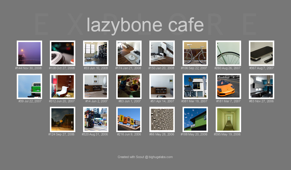 Find your photos in Flickr's Explore pages. Make a unique poster to show the world your achievement.