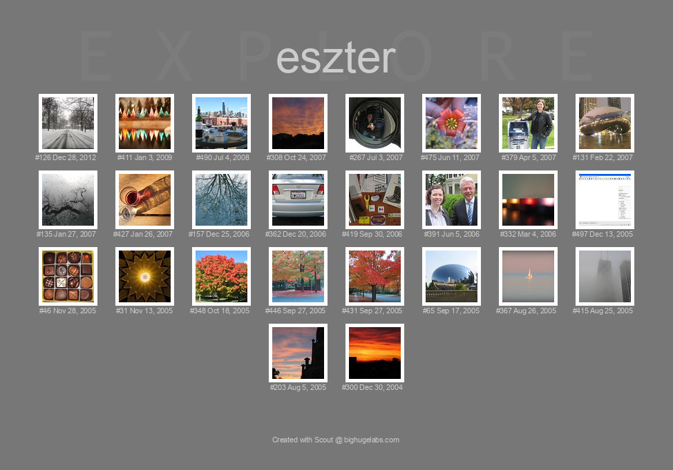 Find your photos in Flickr's Explore pages. Make a unique poster to show the world your achievement.