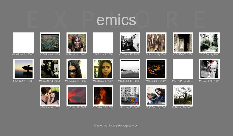 Find your photos in Flickr's Explore pages. Make a unique poster to show the world your achievement.