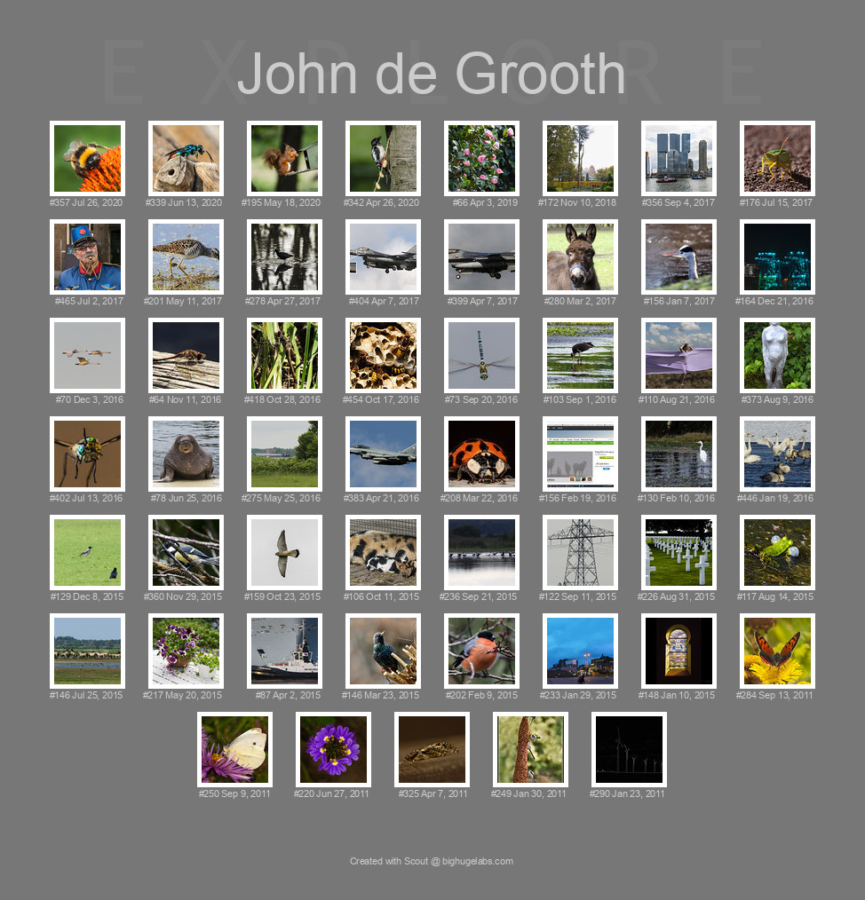 Find your photos in Flickr's Explore pages. Make a unique poster to show the world your achievement.