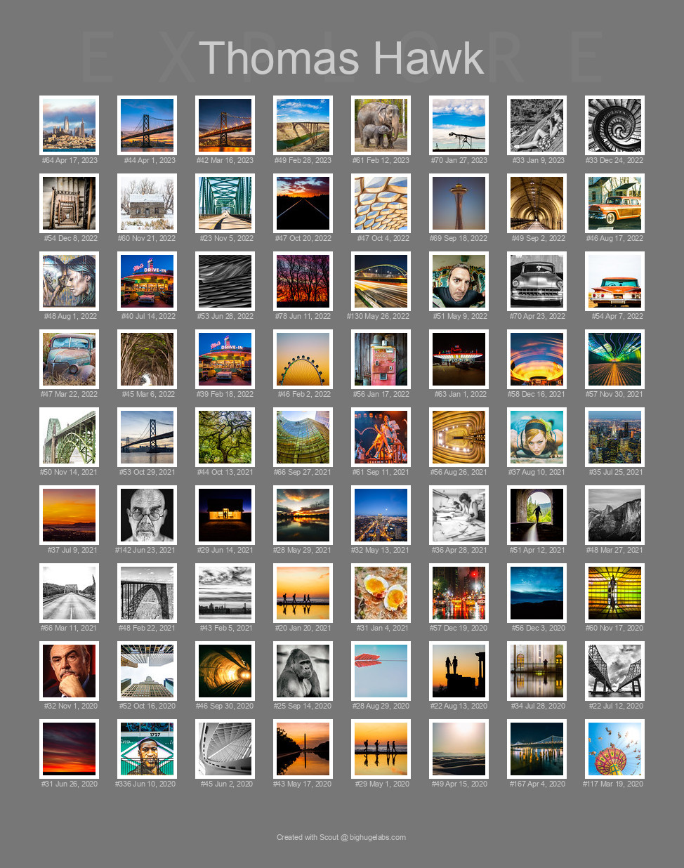 Find your photos in Flickr's Explore pages. Make a unique poster to show the world your achievement.