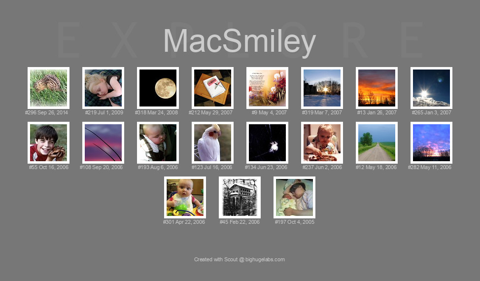 Find your photos in Flickr's Explore pages. Make a unique poster to show the world your achievement.
