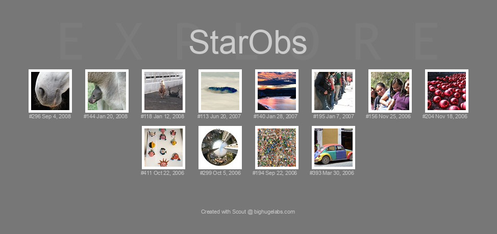 Find your photos in Flickr's Explore pages. Make a unique poster to show the world your achievement.