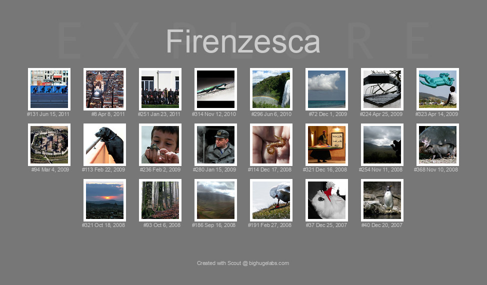 Find your photos in Flickr's Explore pages. Make a unique poster to show the world your achievement.