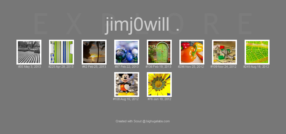 Find your photos in Flickr's Explore pages. Make a unique poster to show the world your achievement.