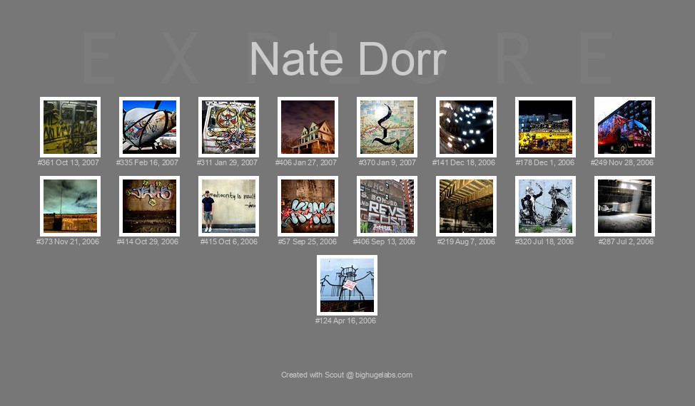 Find your photos in Flickr's Explore pages. Make a unique poster to show the world your achievement.