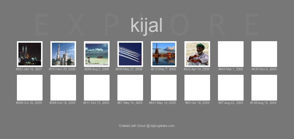Find your photos in Flickr's Explore pages. Make a unique poster to show the world your achievement.
