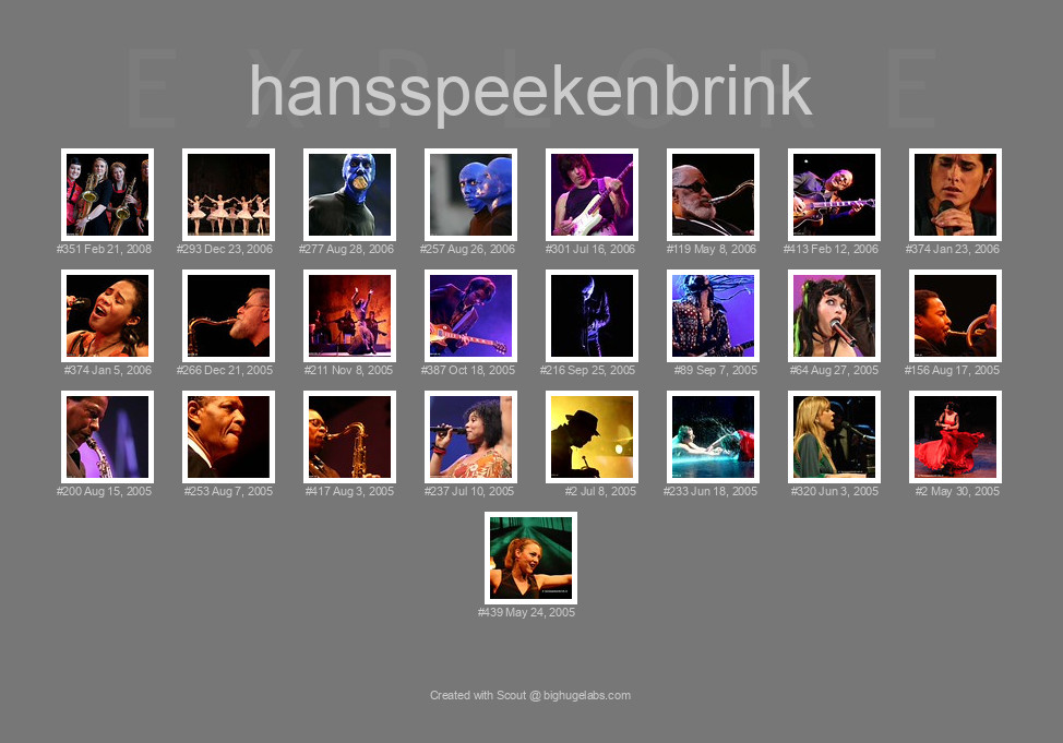 Find your photos in Flickr's Explore pages. Make a unique poster to show the world your achievement.