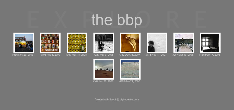 Find your photos in Flickr's Explore pages. Make a unique poster to show the world your achievement.