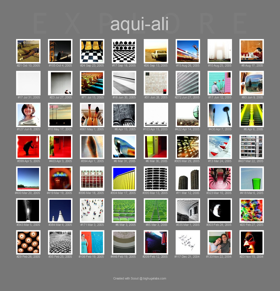 Find your photos in Flickr's Explore pages. Make a unique poster to show the world your achievement.
