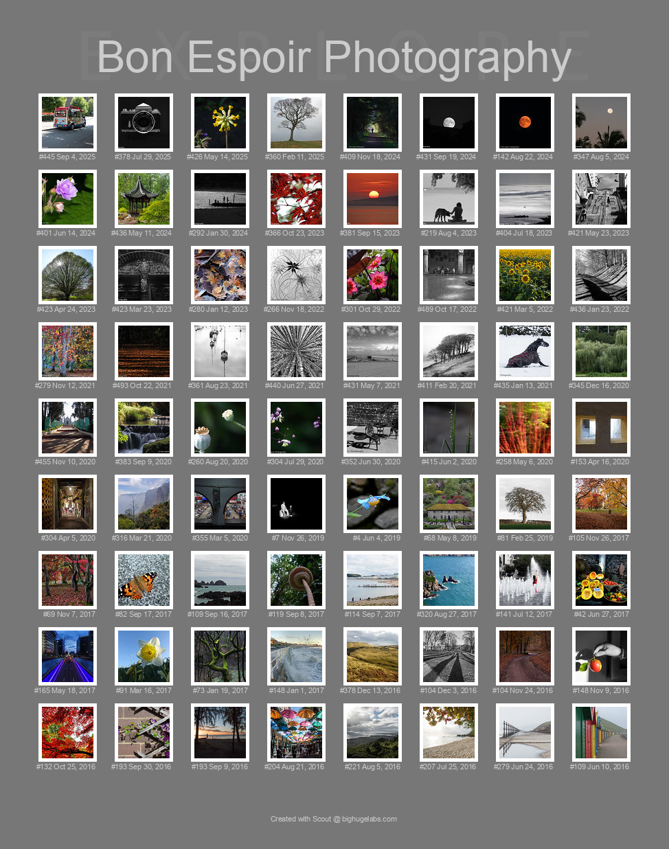 Find your photos in Flickr's Explore pages. Make a unique poster to show the world your achievement.