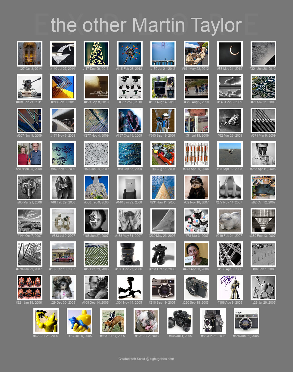 Find your photos in Flickr's Explore pages. Make a unique poster to show the world your achievement.