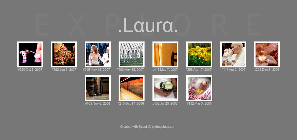 Find your photos in Flickr's Explore pages. Make a unique poster to show the world your achievement.