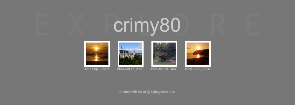 Find your photos in Flickr's Explore pages. Make a unique poster to show the world your achievement.