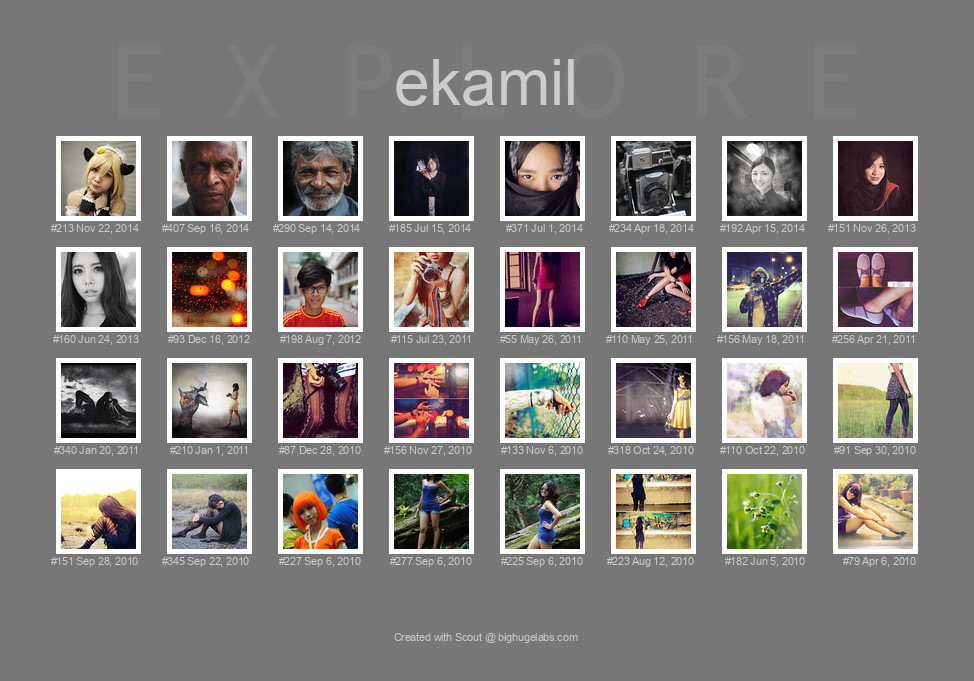 Find your photos in Flickr's Explore pages. Make a unique poster to show the world your achievement.
