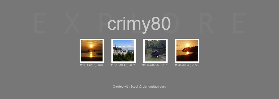 Find your photos in Flickr's Explore pages. Make a unique poster to show the world your achievement.