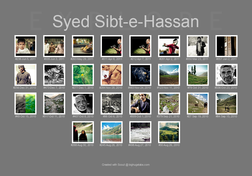 Find your photos in Flickr's Explore pages. Make a unique poster to show the world your achievement.