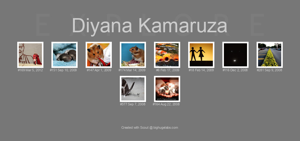 Find your photos in Flickr's Explore pages. Make a unique poster to show the world your achievement.