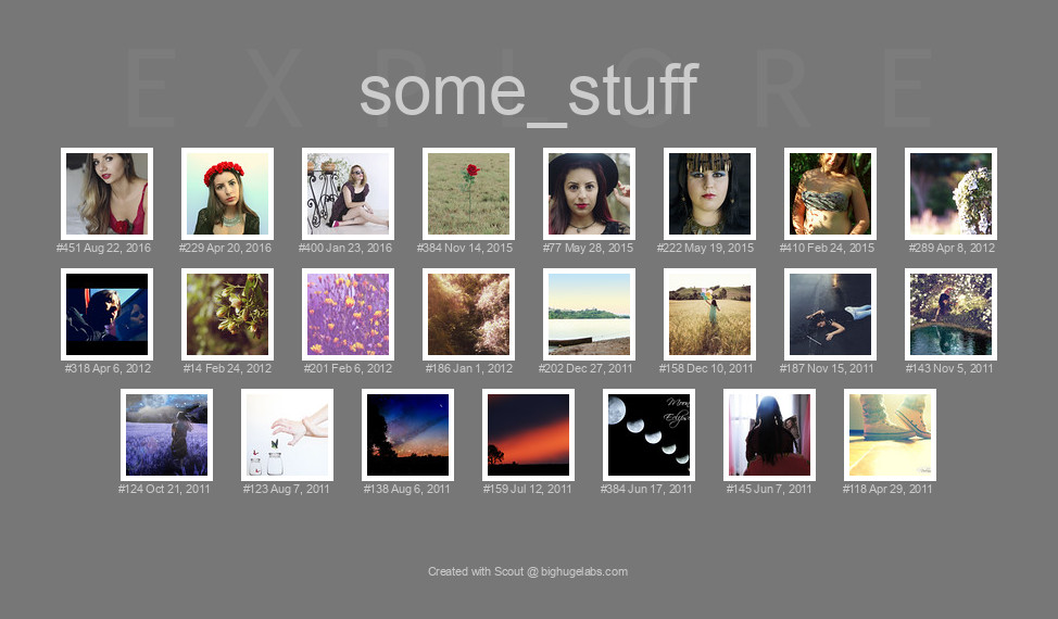 Find your photos in Flickr's Explore pages. Make a unique poster to show the world your achievement.