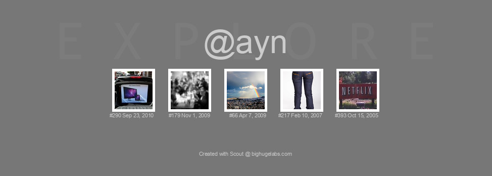 Find your photos in Flickr's Explore pages. Make a unique poster to show the world your achievement.
