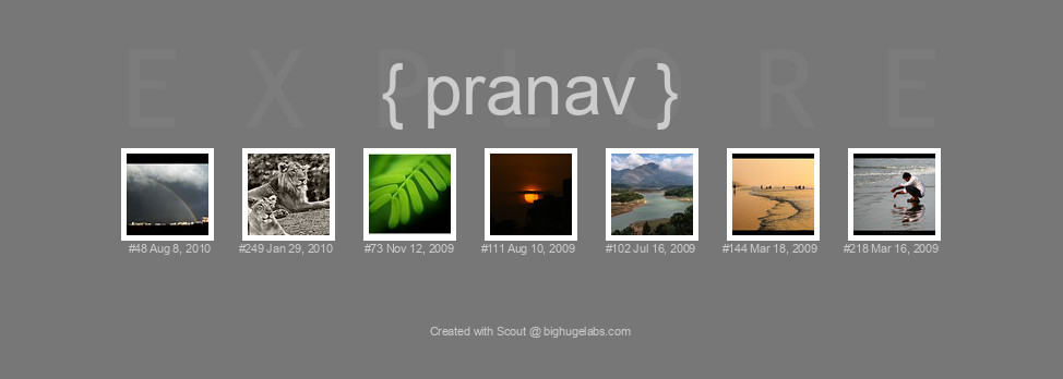 Find your photos in Flickr's Explore pages. Make a unique poster to show the world your achievement.