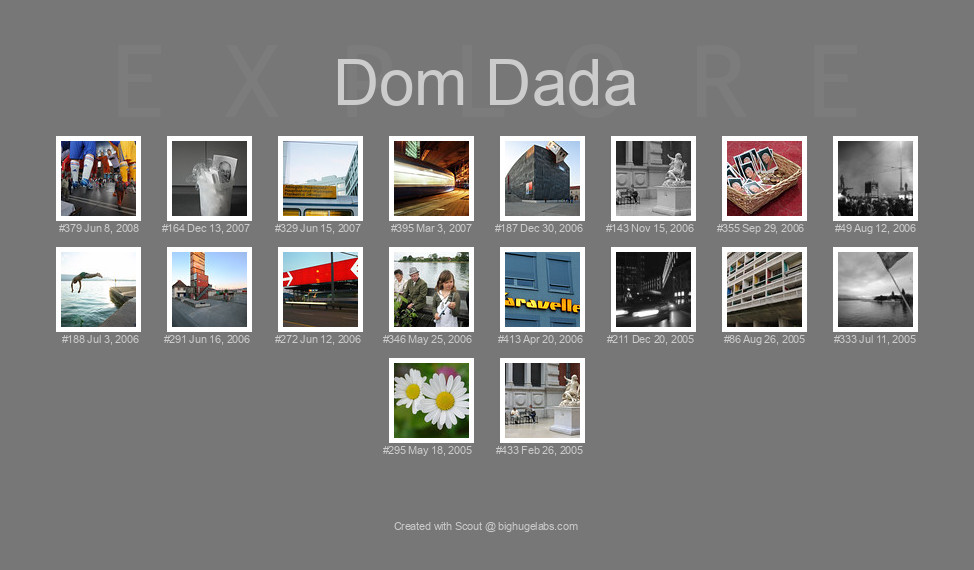 Find your photos in Flickr's Explore pages. Make a unique poster to show the world your achievement.