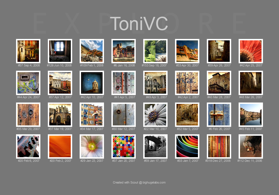 Find your photos in Flickr's Explore pages. Make a unique poster to show the world your achievement.