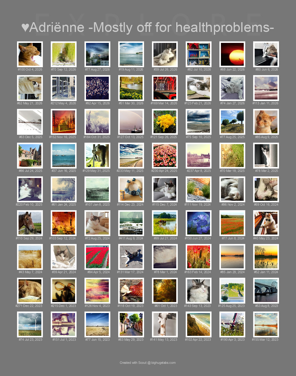 Find your photos in Flickr's Explore pages. Make a unique poster to show the world your achievement.