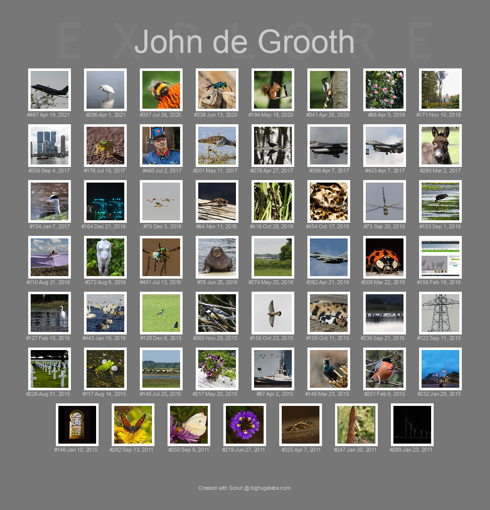 Find your photos in Flickr's Explore pages. Make a unique poster to show the world your achievement.
