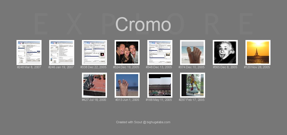 Find your photos in Flickr's Explore pages. Make a unique poster to show the world your achievement.