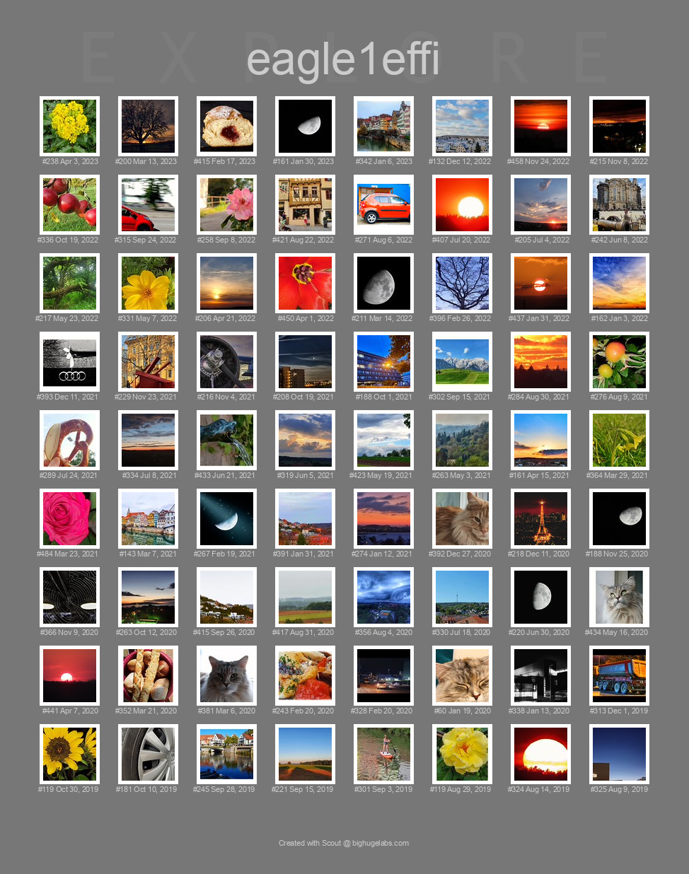 Find your photos in Flickr's Explore pages. Make a unique poster to show the world your achievement.