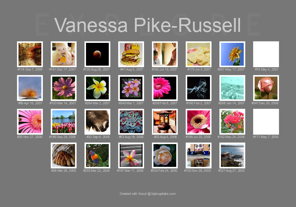 Find your photos in Flickr's Explore pages. Make a unique poster to show the world your achievement.