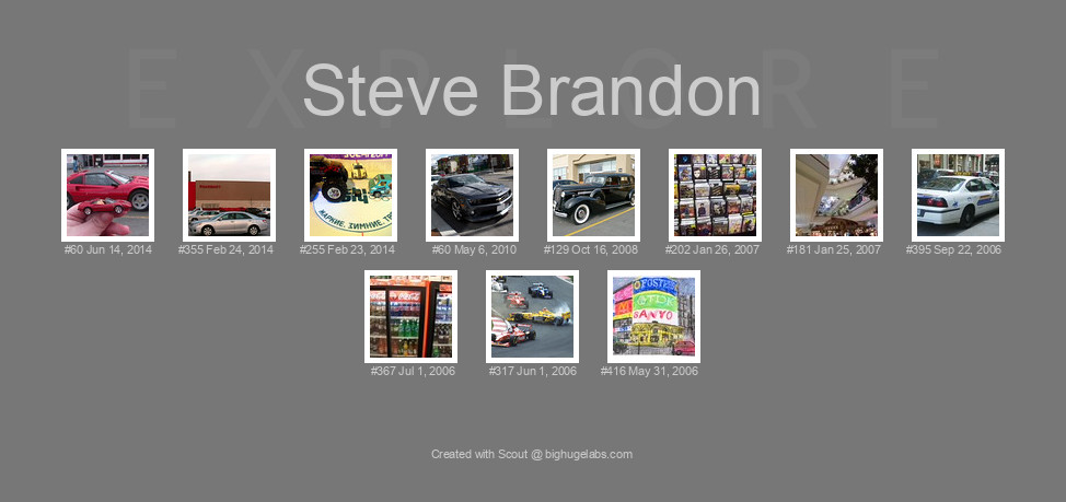 Find your photos in Flickr's Explore pages. Make a unique poster to show the world your achievement.