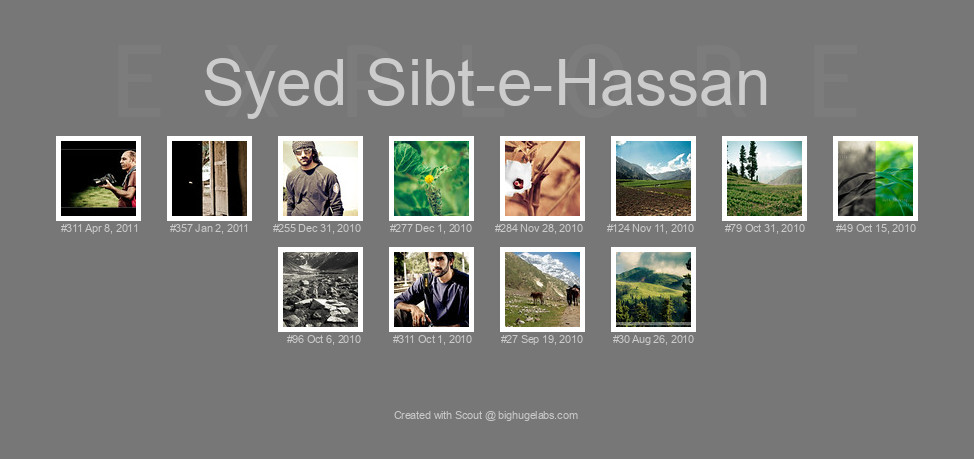 Find your photos in Flickr's Explore pages. Make a unique poster to show the world your achievement.