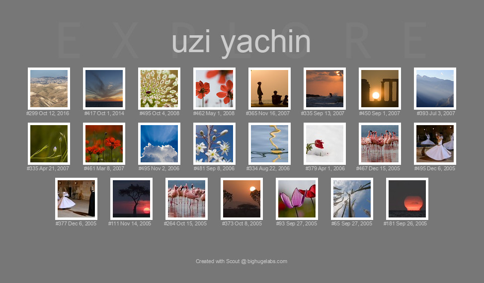 Find your photos in Flickr's Explore pages. Make a unique poster to show the world your achievement.