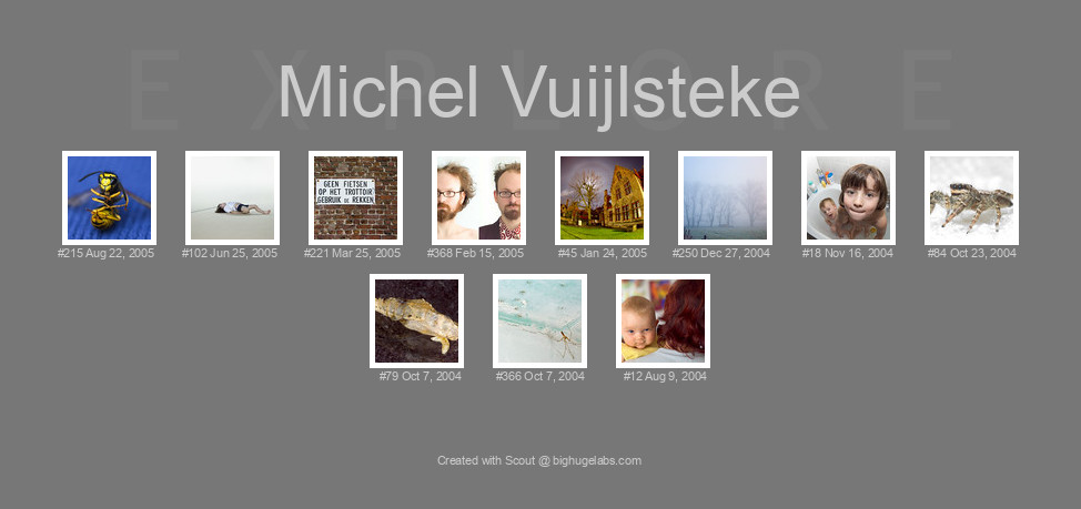 Find your photos in Flickr's Explore pages. Make a unique poster to show the world your achievement.