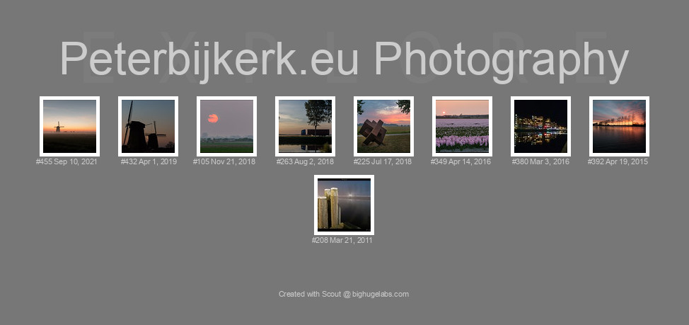 Find your photos in Flickr's Explore pages. Make a unique poster to show the world your achievement.