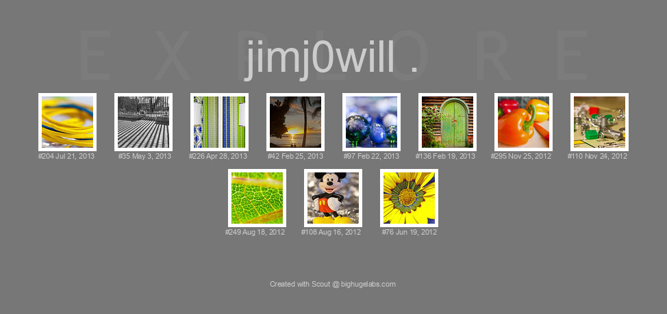 Find your photos in Flickr's Explore pages. Make a unique poster to show the world your achievement.